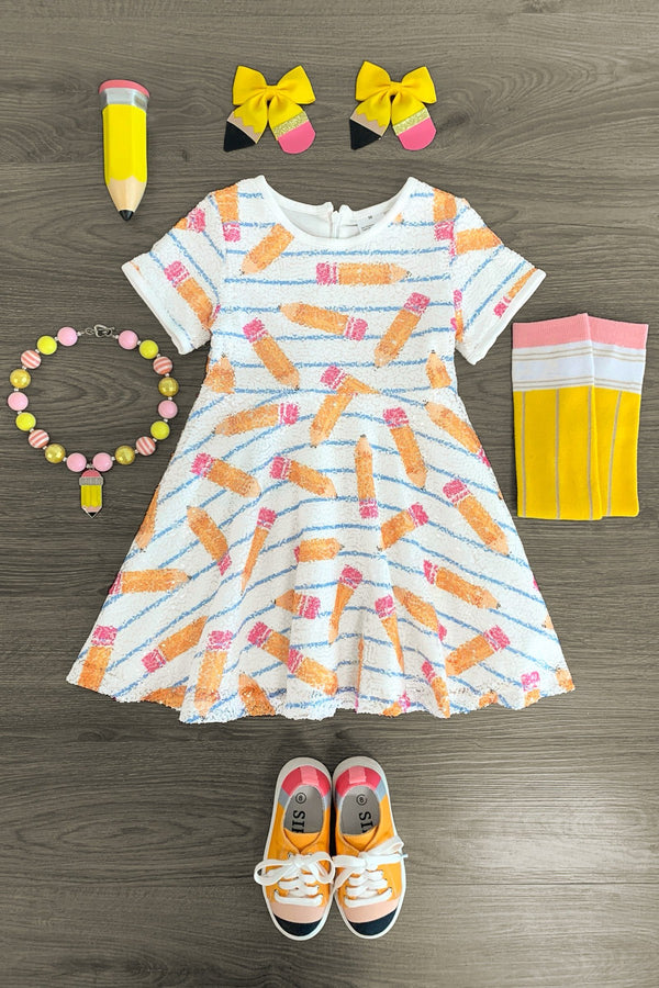 sequin pencil dress teacher Mom & Me
