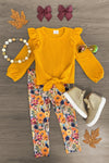 Multicolor Floral Tie Legging Set | Sparkle in Pink
