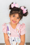 2 PACK- Sweet Bunny Ears Bow Set - Sparkle in Pink