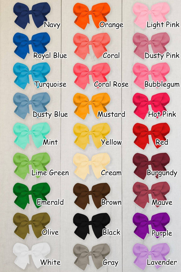 6" LARGE Boutique Bows- MANY COLORS! - Sparkle in Pink