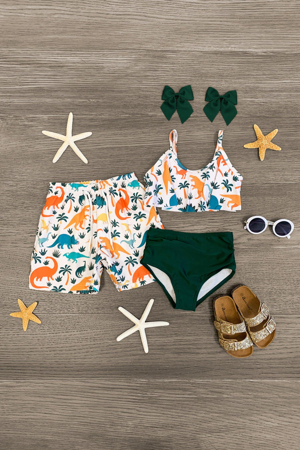 Dinosaur Swimsuit - Boy & Girl! - Sparkle in Pink