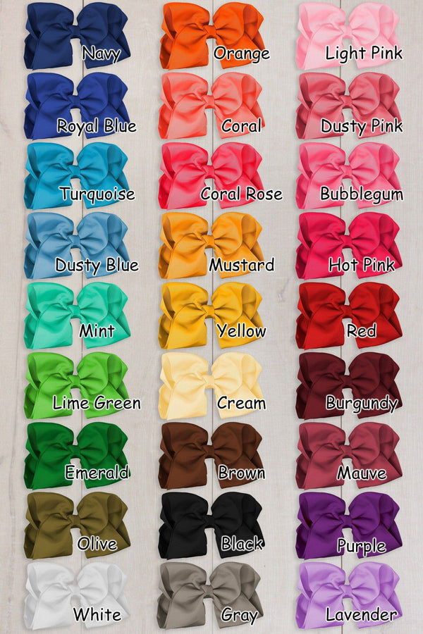 8" Solid Color Bows- MANY COLORS! - Sparkle in Pink