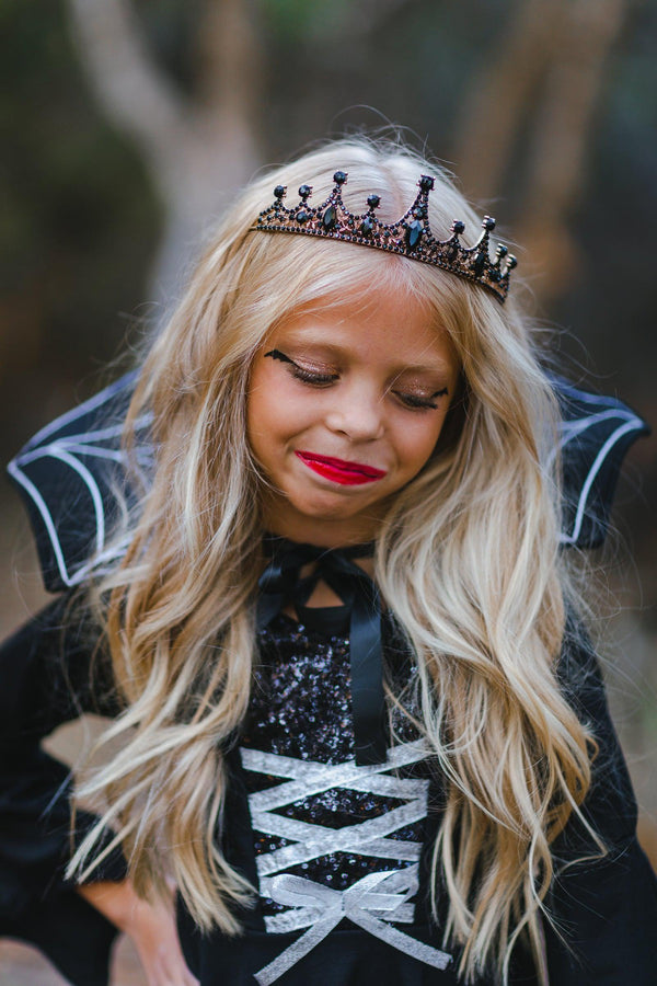 Black & Gold Vampire Queen Tiara - Sparkle in Pink