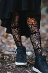Black Vampire Queen Tights - Sparkle in Pink