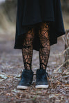 Black Vampire Queen Tights - Sparkle in Pink
