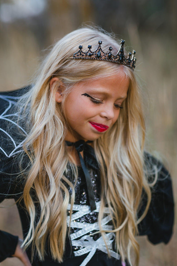 Black & Gold Vampire Queen Tiara - Sparkle in Pink