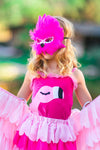 Pink Flamingo Feather Mask - Sparkle in Pink