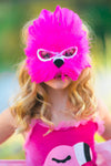 Pink Flamingo Feather Mask - Sparkle in Pink