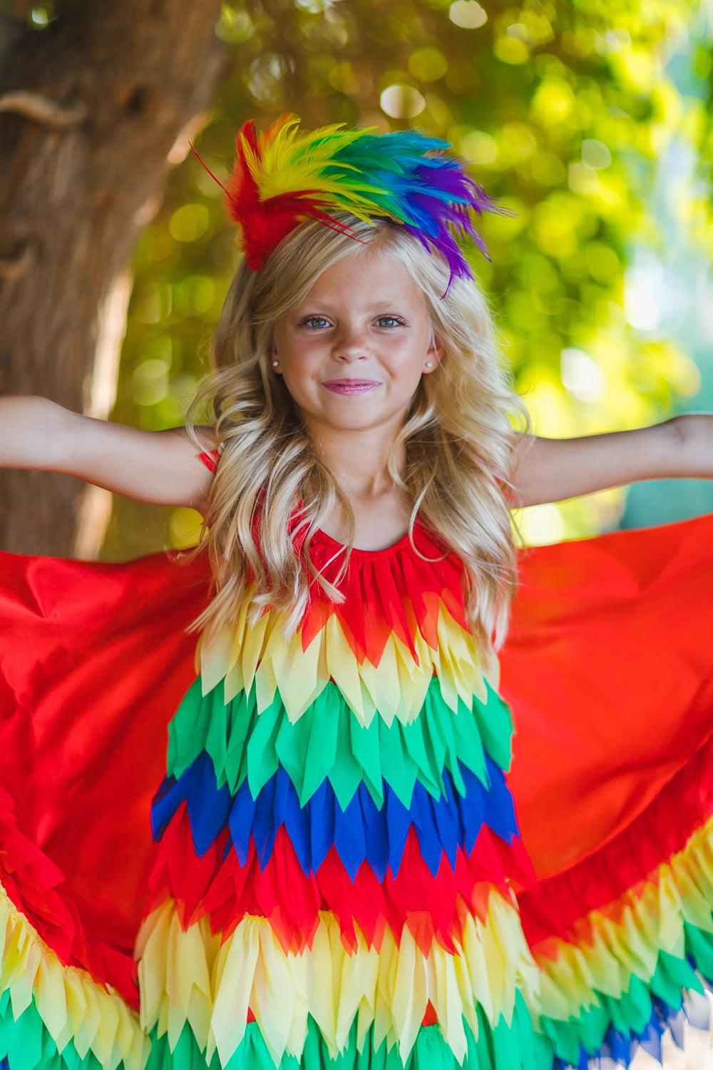 Rainbow Parrot Costume - 3 Piece Set - Sparkle in Pink