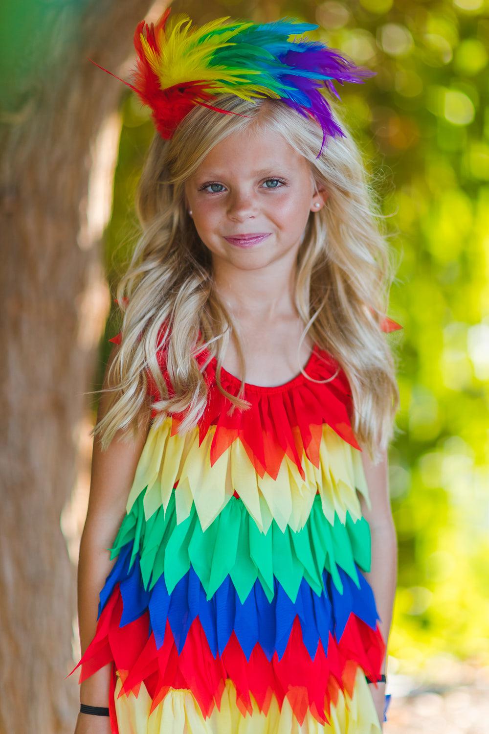 Rainbow Parrot Costume - 3 Piece Set - Sparkle in Pink