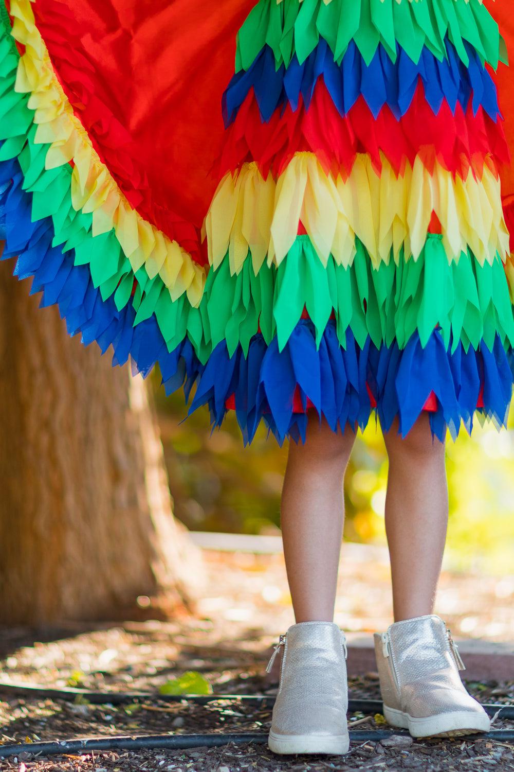 Rainbow Parrot Costume - 3 Piece Set - Sparkle in Pink