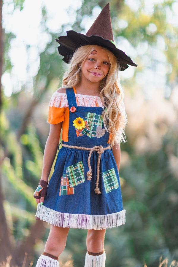Scarecrow Costume - 5 Piece Set - Sparkle in Pink