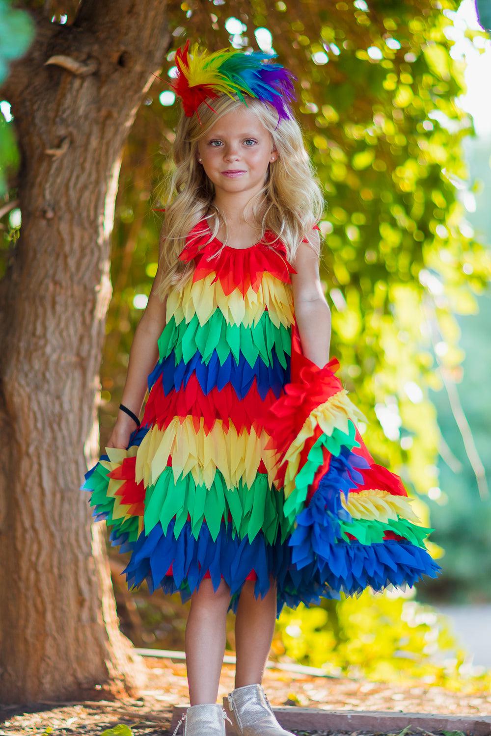Rainbow Parrot Costume - 3 Piece Set - Sparkle in Pink