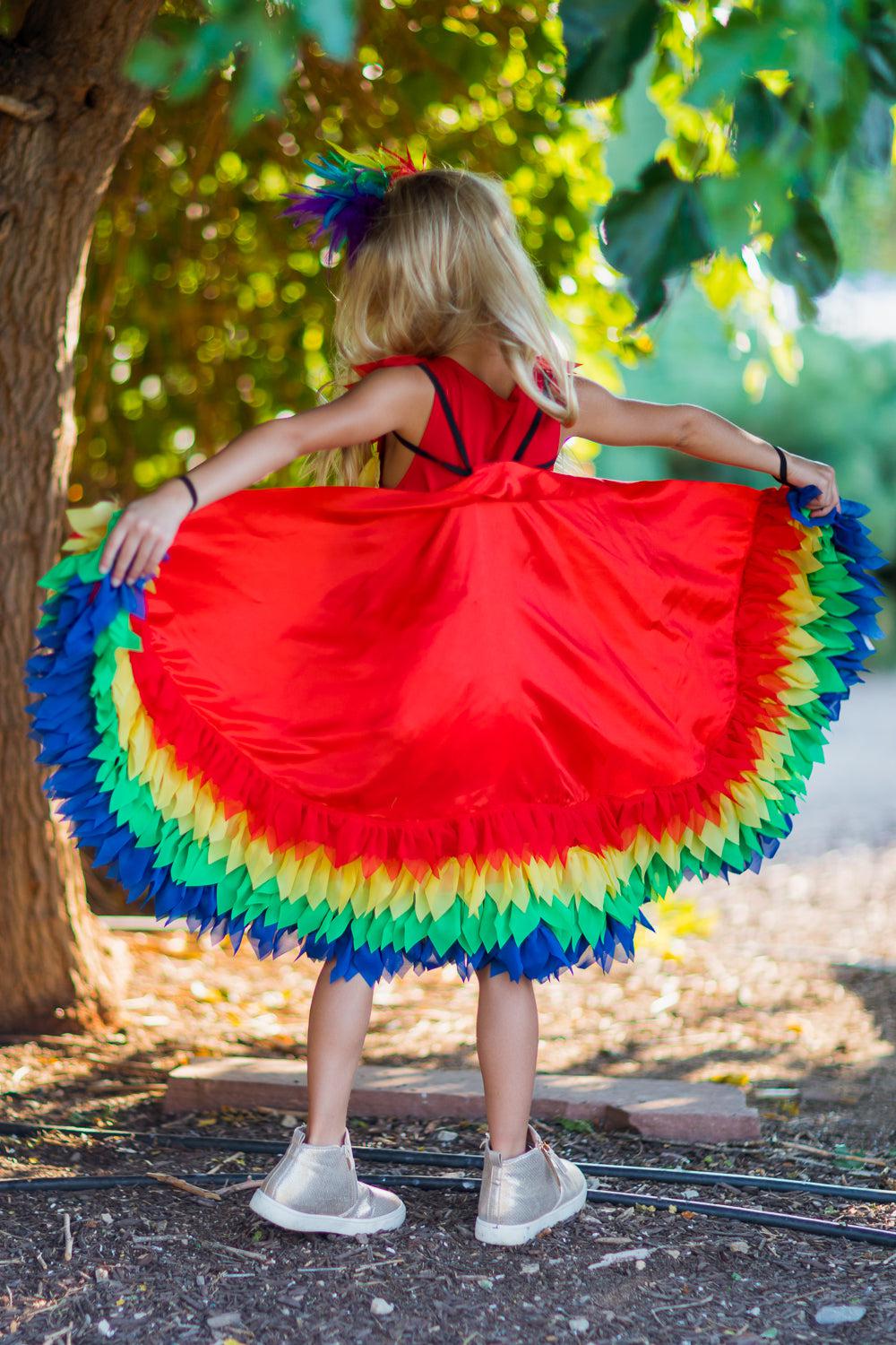 Rainbow Parrot Costume - 3 Piece Set - Sparkle in Pink