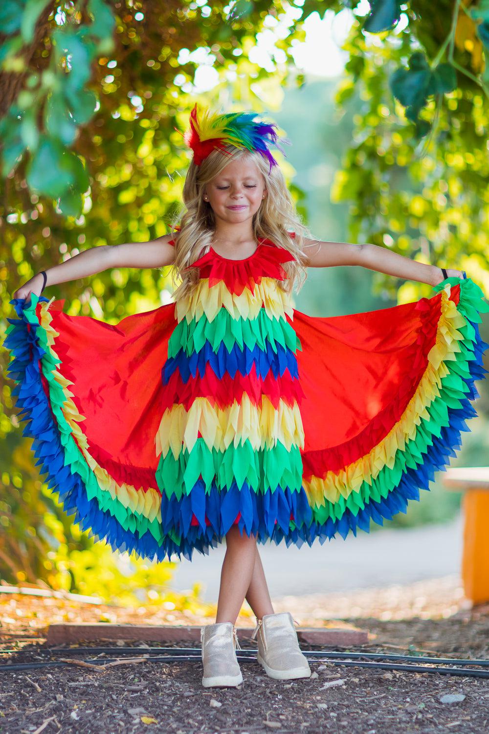 Rainbow Parrot Costume - 3 Piece Set - Sparkle in Pink