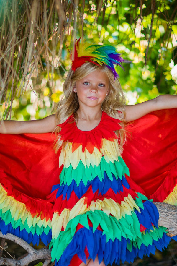 Rainbow Parrot Costume - 3 Piece Set - Sparkle in Pink