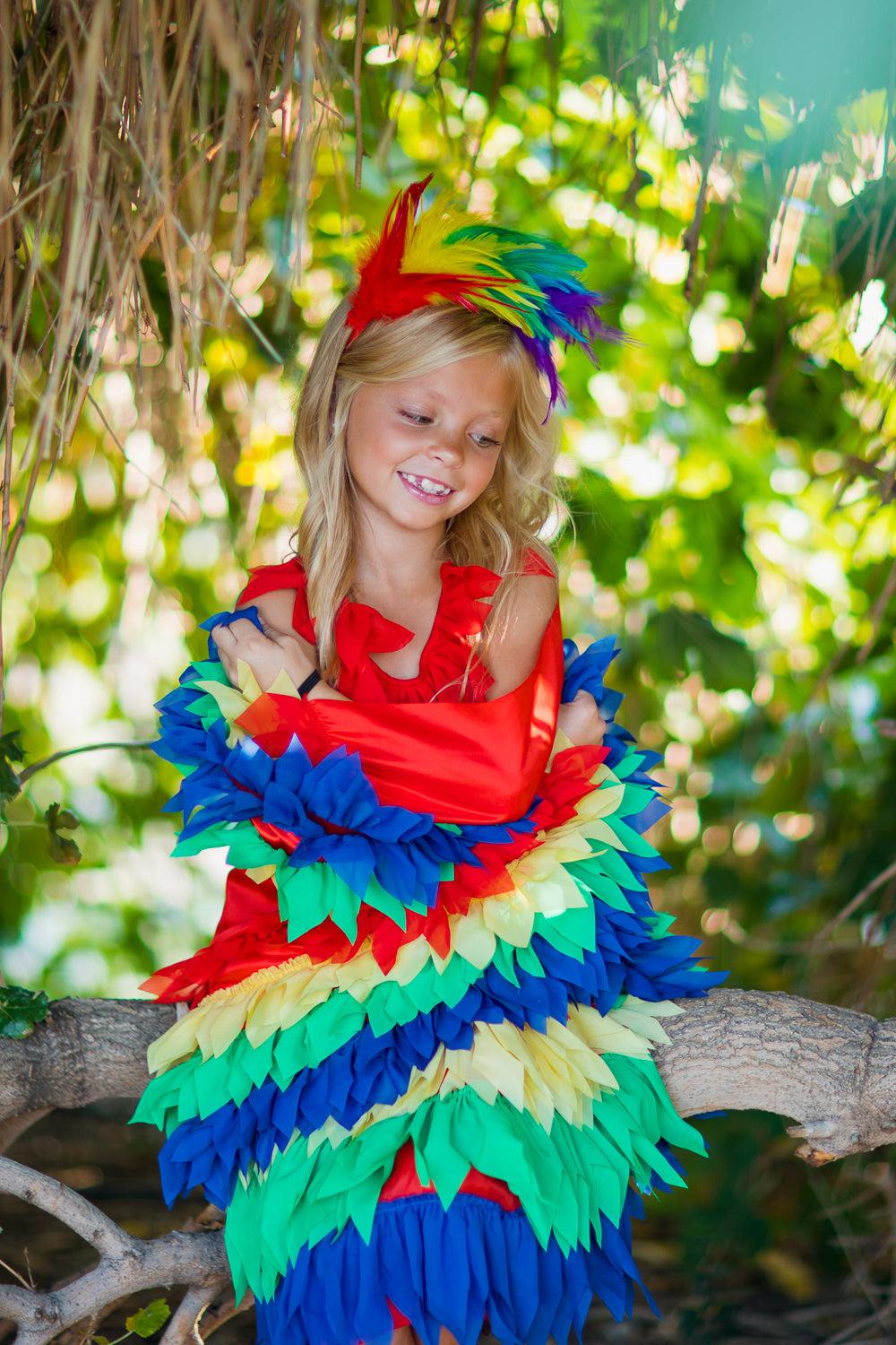 Rainbow Parrot Costume - 3 Piece Set - Sparkle in Pink