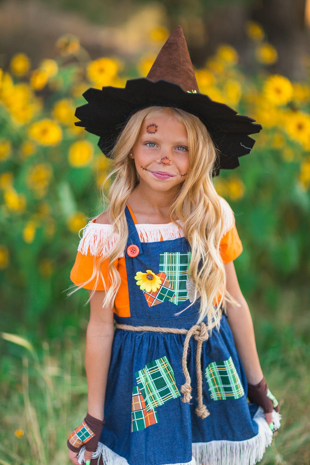 Scarecrow Costume - 5 Piece Set - Sparkle in Pink