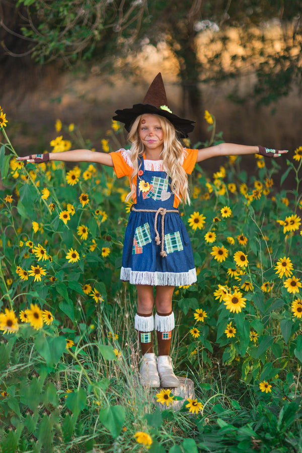 Scarecrow Costume - 5 Piece Set - Sparkle in Pink