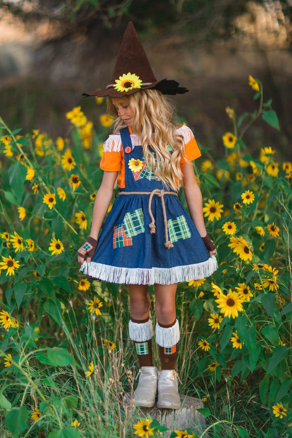 Scarecrow Costume - 5 Piece Set - Sparkle in Pink