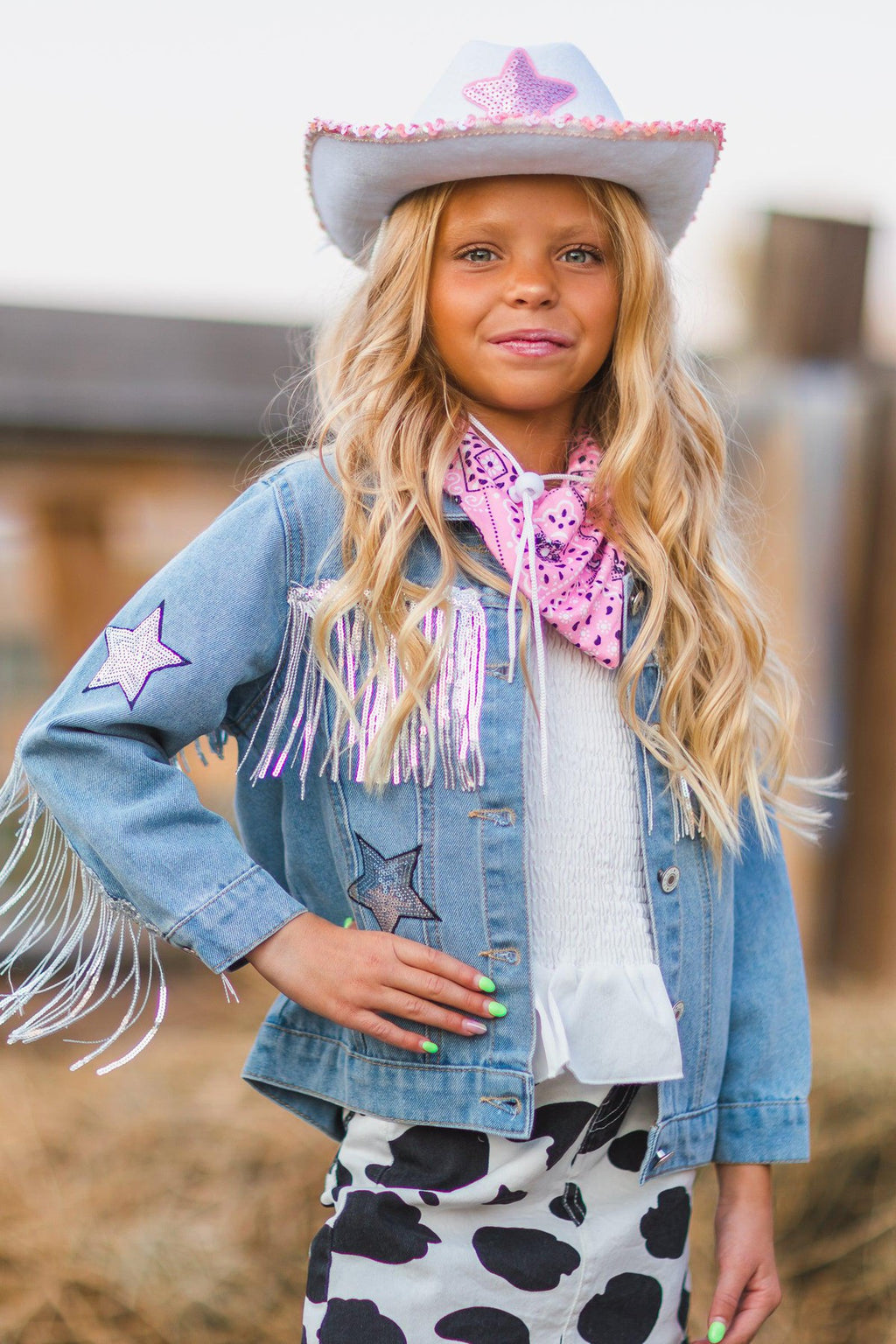 Sequin Star Cowgirl Hat - Sparkle in Pink