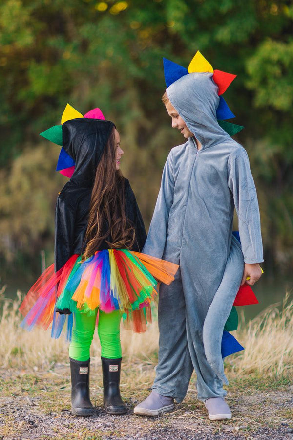 Gray Dinosaur Costume - Sparkle in Pink