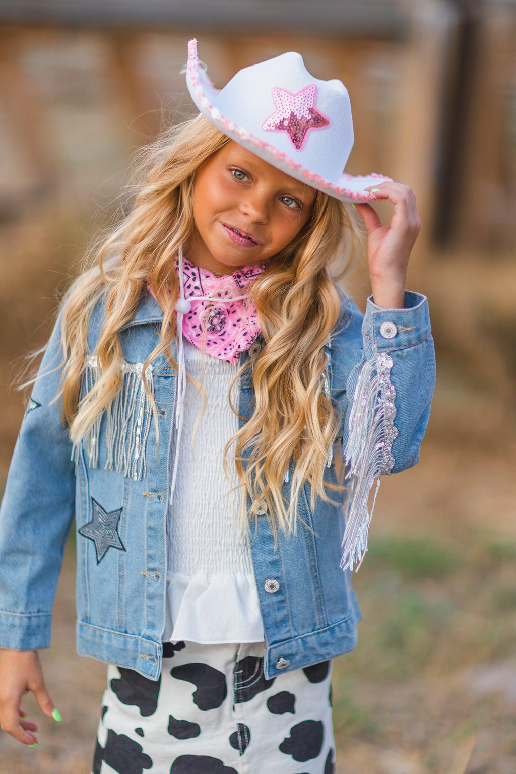 Sequin Star Cowgirl Hat - Sparkle in Pink