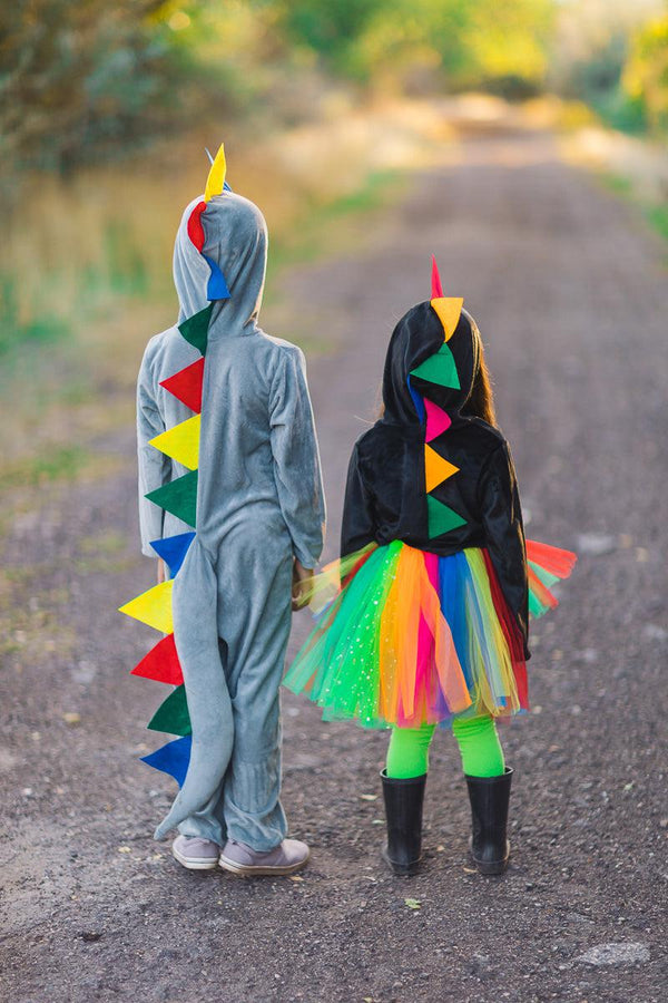 Gray Dinosaur Costume - Sparkle in Pink