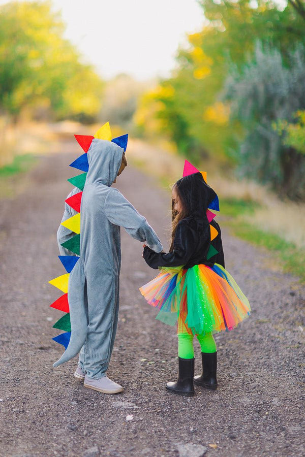 Gray Dinosaur Costume - Sparkle in Pink