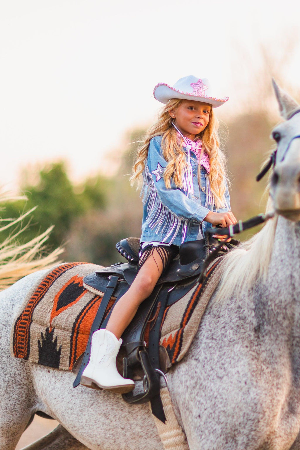 Cowgirl Costume - 3 Piece Set - Sparkle in Pink