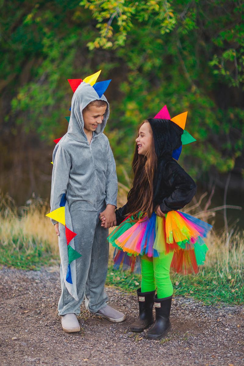 Gray Dinosaur Costume - Sparkle in Pink