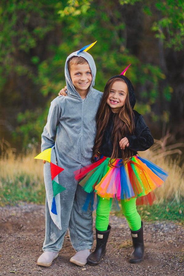 Gray Dinosaur Costume - Sparkle in Pink