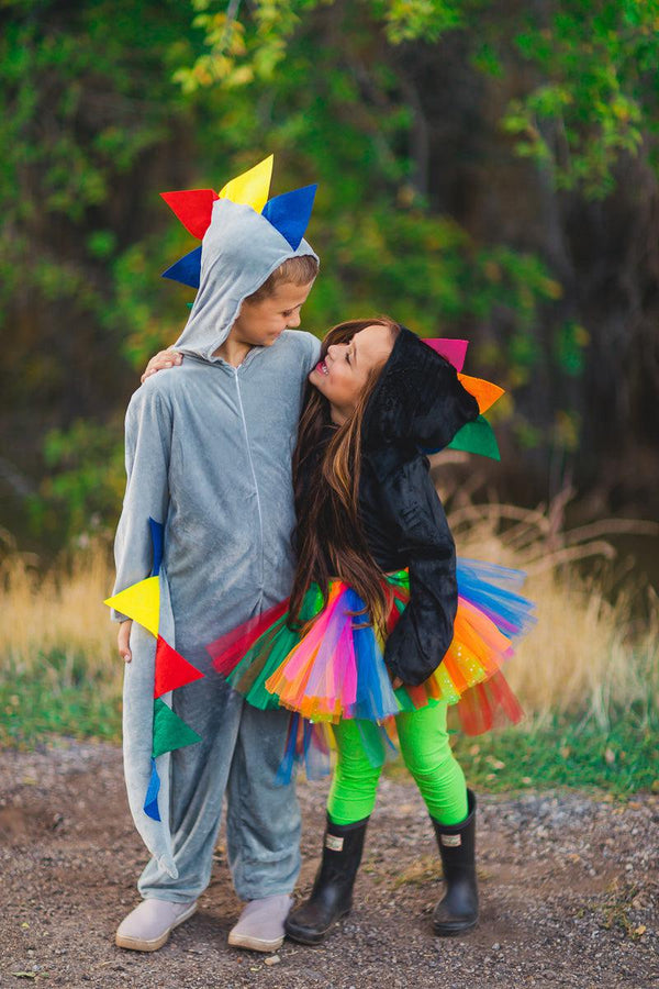 Gray Dinosaur Costume - Sparkle in Pink
