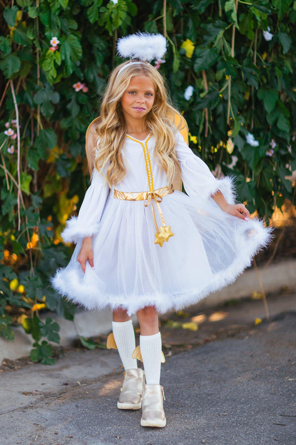 Angel Costume - 4 Piece Set - Sparkle in Pink