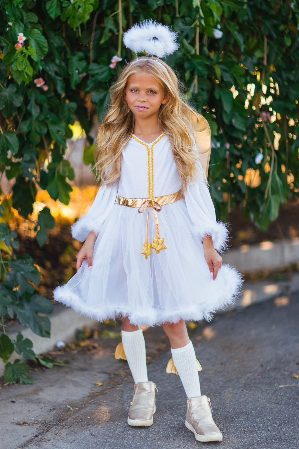 Angel Costume - 4 Piece Set - Sparkle in Pink