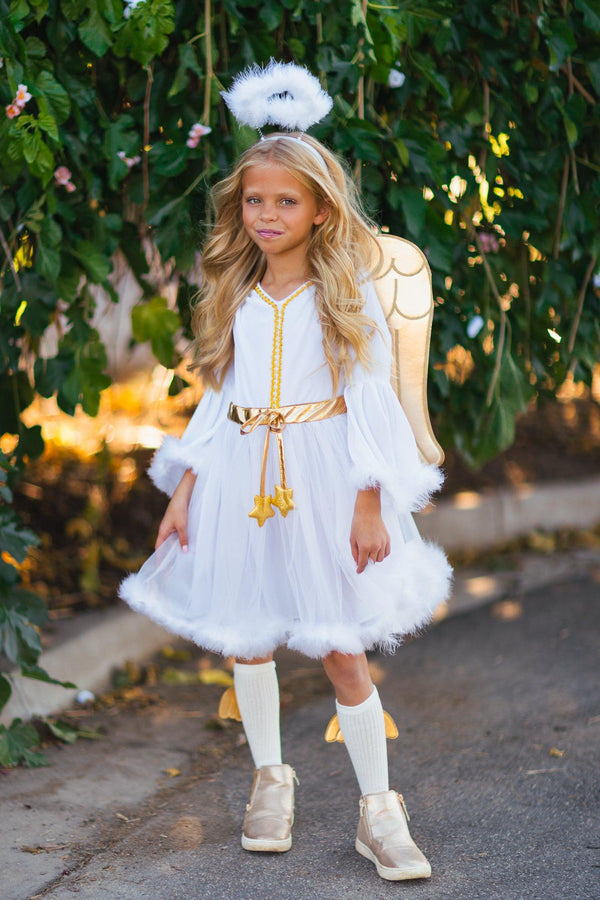 Angel Costume - 4 Piece Set - Sparkle in Pink