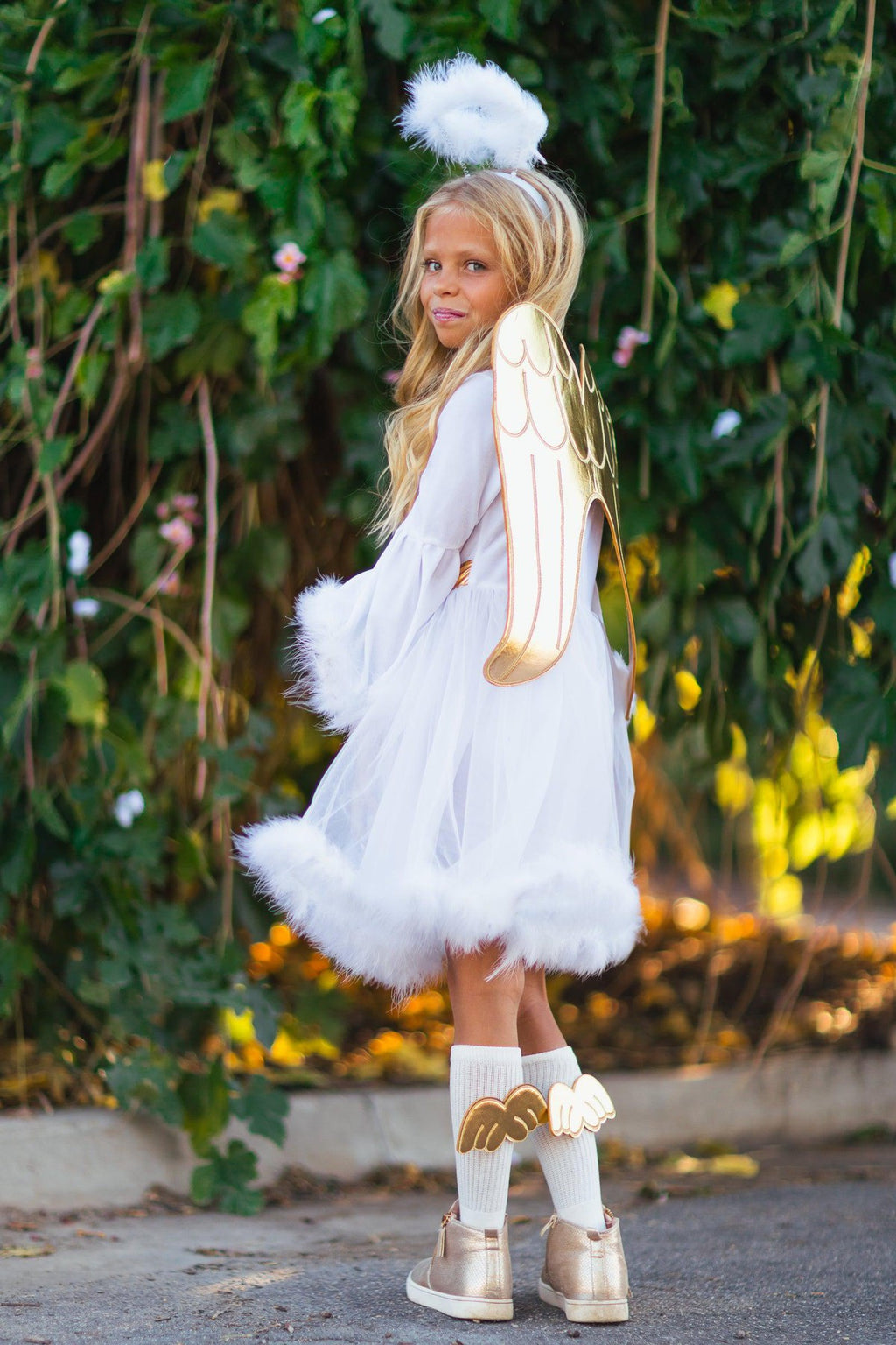 Angel Costume - 4 Piece Set - Sparkle in Pink
