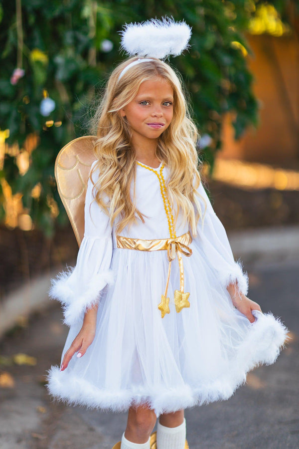 Angel Costume - 4 Piece Set - Sparkle in Pink