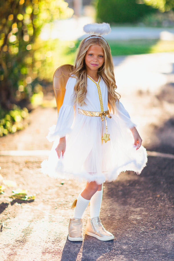 Angel Costume - 4 Piece Set - Sparkle in Pink