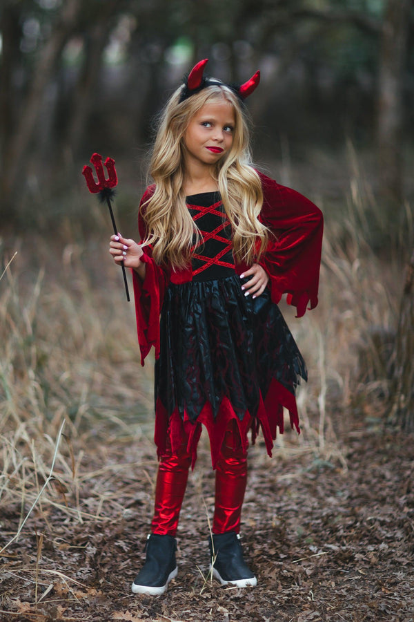 Devil Costume - 4 Piece Set - Sparkle in Pink