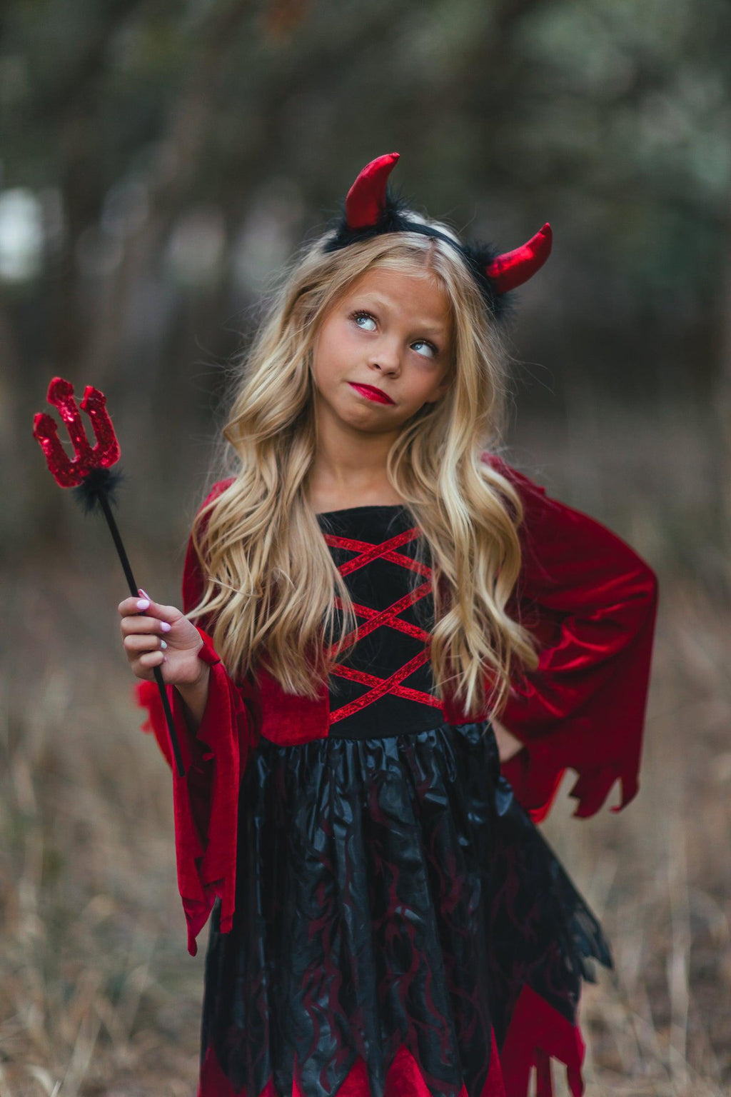 Devil Costume - 4 Piece Set - Sparkle in Pink