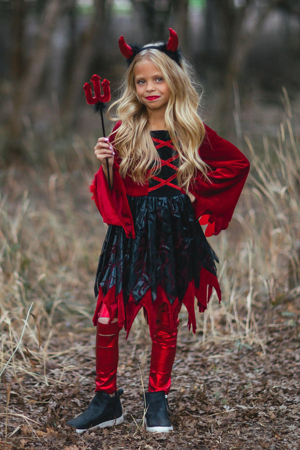 Devil Costume - 4 Piece Set - Sparkle in Pink