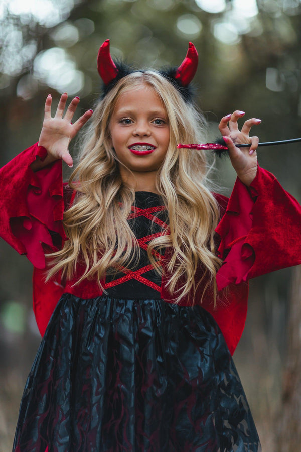 Devil Costume - 4 Piece Set - Sparkle in Pink