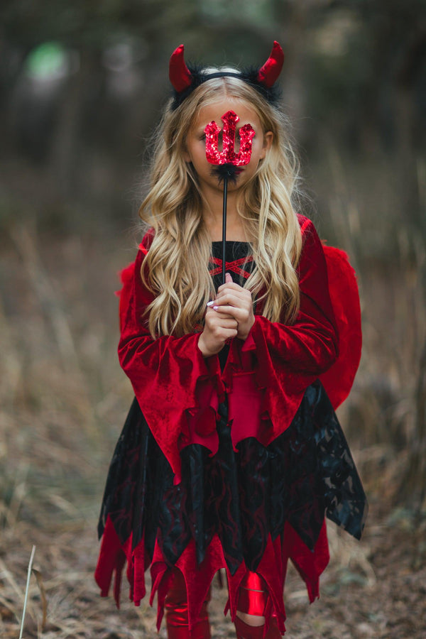 Devil Costume - 4 Piece Set - Sparkle in Pink