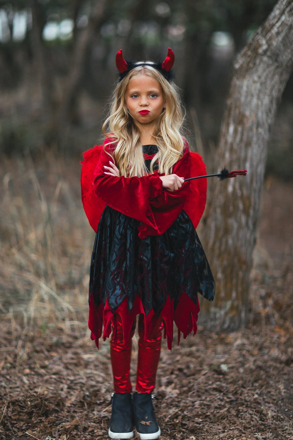 Devil Costume - 4 Piece Set - Sparkle in Pink