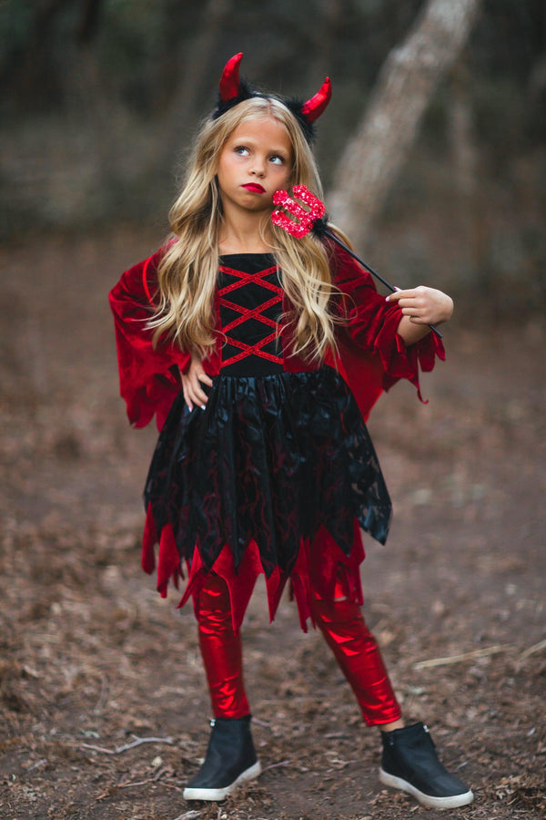 Devil Costume - 4 Piece Set - Sparkle in Pink