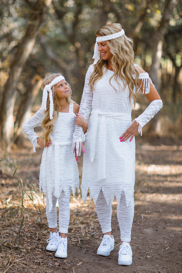 Mom & Me - Mummy Costume - 5 Piece Set - Sparkle in Pink