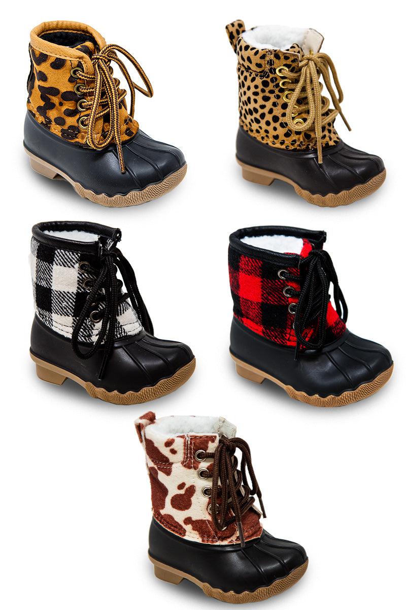 Patterned Winter Boots - Many Colors & Sizes! - Sparkle in Pink