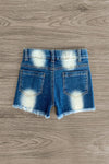 Mermaid Scale Denim Shorts - Sparkle in Pink