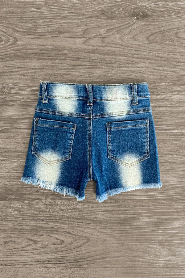 Mermaid Scale Denim Shorts - Sparkle in Pink